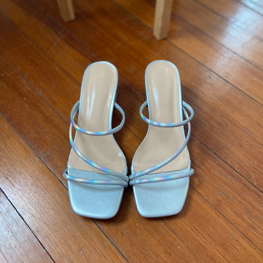 Holographic Strappy Sandal